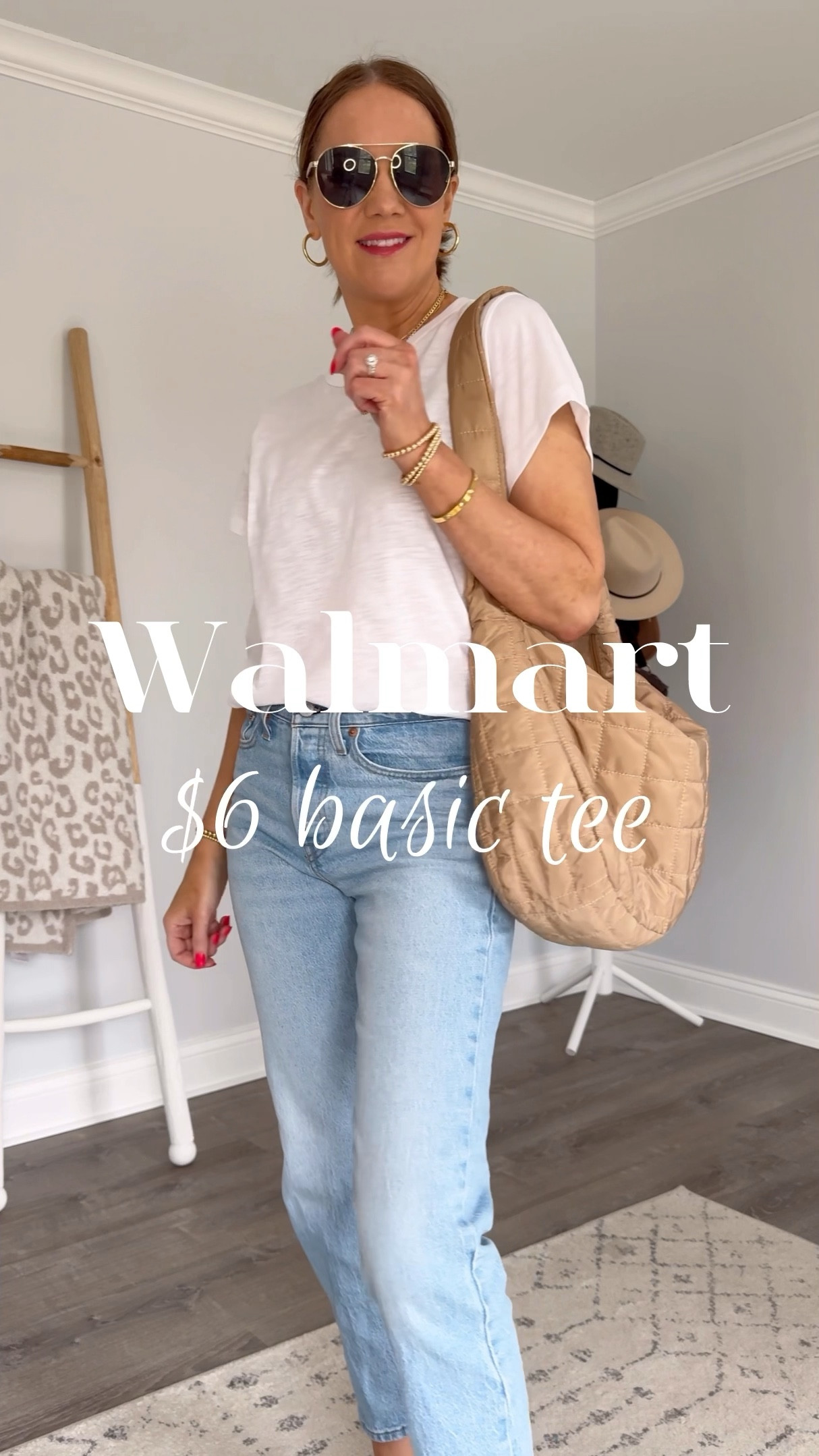 There is only so much you can say about a tee shirt but these…these are GOOD👏🏼 I’m a basics girl at heart so finding a good closet staple just makes my heart happy, especially when it’s a steal. The fabric on these $6 tees is very nice. They come in loads of colors and I sized up for an oversized fit.

⚠️ FOLLOW ME FIRST! You will not see my messages if you are not following me or you have your messages restricted in privacy settings.

Walmart fashion finds, Walmart outfit, wardrobe basic, summer outfit, spring outfit, mom outfit, comfy chic style, over 40 style, Levi’s jeans, straight leg jeans, classic style, comfy and cute, how to style, what to wear

#LTKSeasonal #LTKover40 #LTKVideo