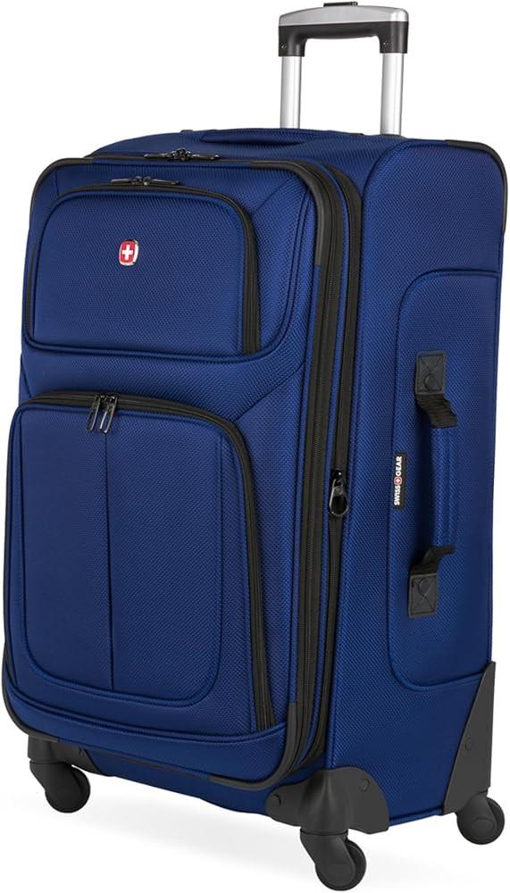 SwissGear Sion Softside Expandable Spinner Luggage Durable Lightweight Travel Suitcase, Blue, Che... | Amazon (US)