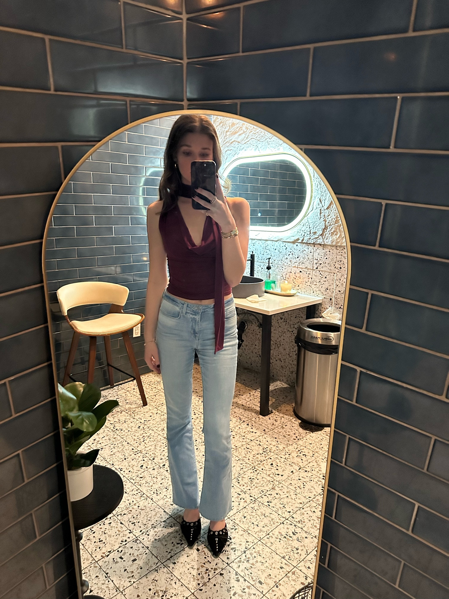 Dinner outfit. Going out outfit. Jeans outfit. Scarf top, cowl neck top. Black kitten heels. Affordable fashion. Commense, revolve, amazon. Nighttime outfit. Vacation outfits. Cherry coded. Moto Boho. Minimalist outfits. Capsule wardrobe. Street style. Retro looks. Monochromatic looks. Natural glam. Winter outfits. Work outfit. Valentines outfit. Loungewear. Old money outfits. Date night outfit

#LTKStyleTip #LTKFindsUnder50