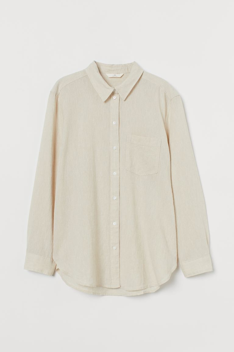 Linen-blend shirt | H&M (UK, MY, IN, SG, PH, TW, HK)