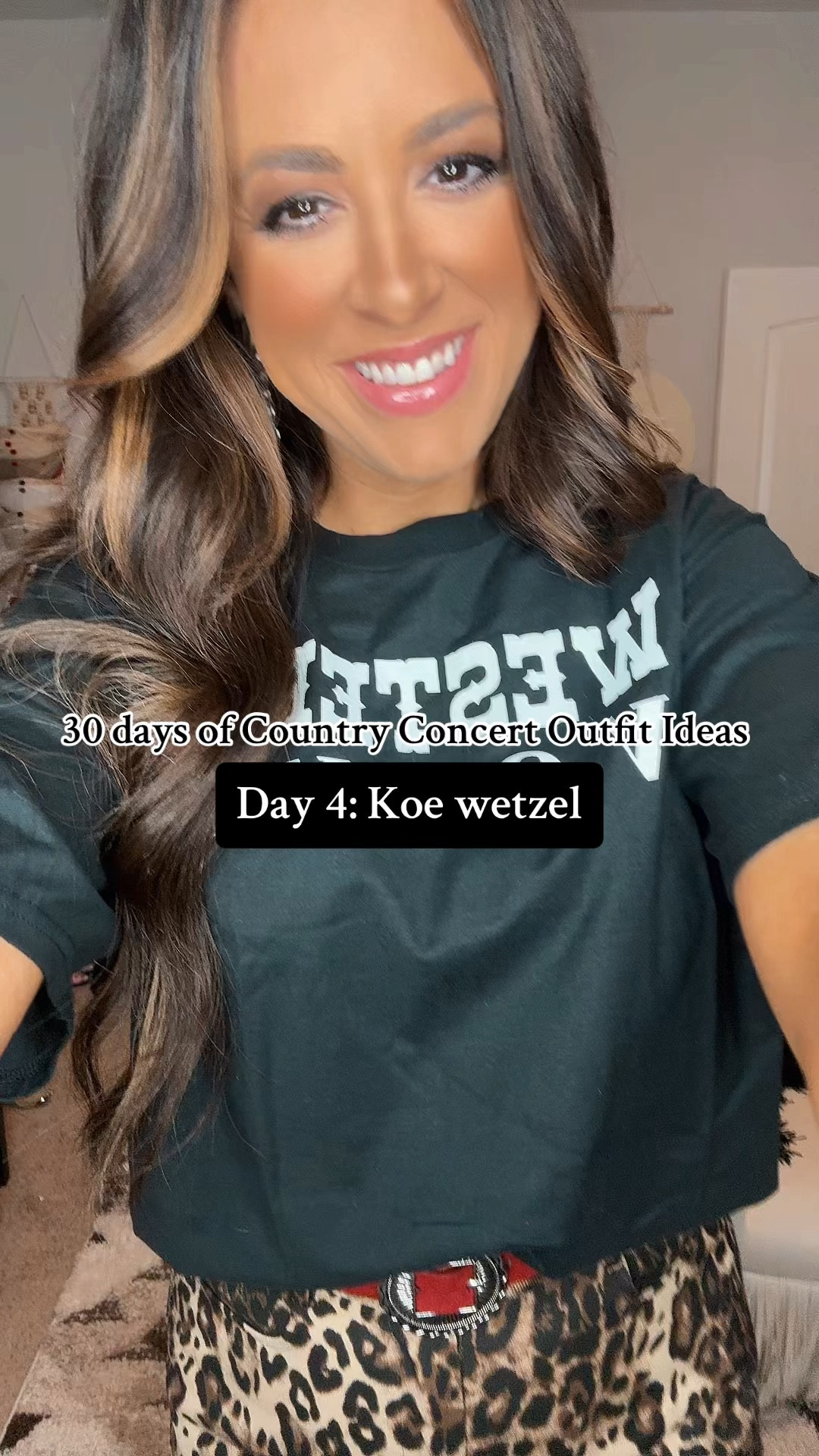 Country concert outfit idea with viral Amazon cheetah shorts. Wearing a medium in the shorts - red cowgirl boots 

#LTKFindsUnder50 #LTKFindsUnder100 #LTKStyleTip