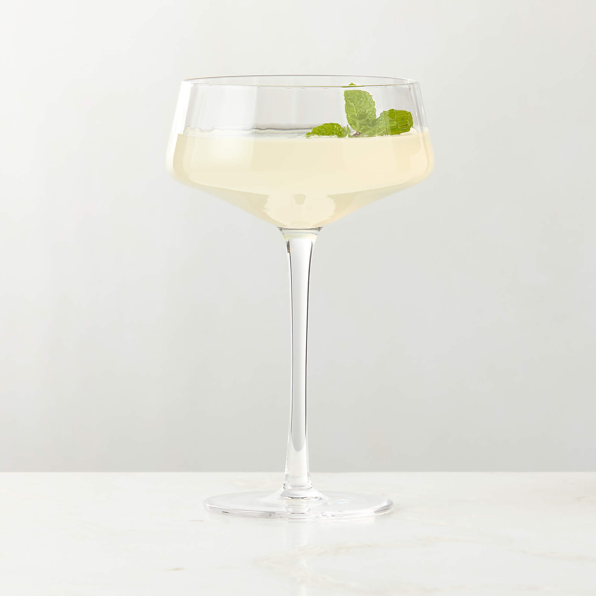 Muse Optic Fluted Coupe Glass + Reviews | CB2 | CB2