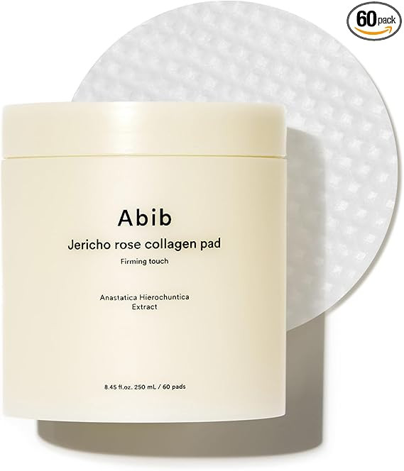 Abib Jericho Rose Collagen Pad Firming Touch 60pads 8.45 fl.oz. | Korean Anti-Aging Toner Pads fo... | Amazon (US)