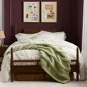 Chris Loves Julia Turned Wood Bed | Pottery Barn Teen