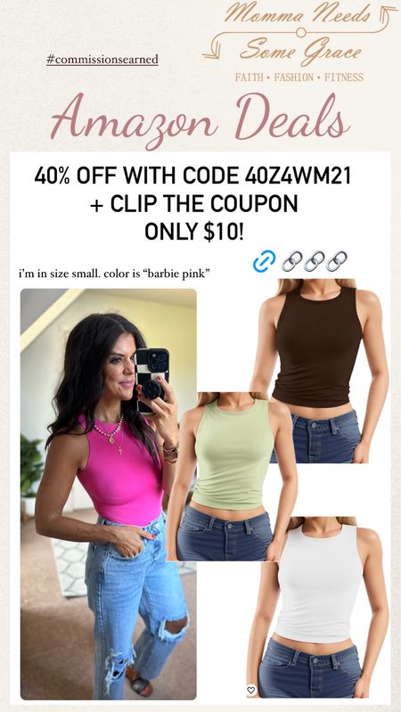 Amazon tank on sale today! I’m in size small. I’m promo ends 6/23

#LTKStyleTip #LTKSummerSales #LTKFindsUnder100