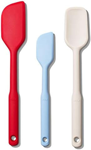 OXO Good Grips 3 Piece Silicone Spatula Set, One Size, Multi, Multicolor | Amazon (US)