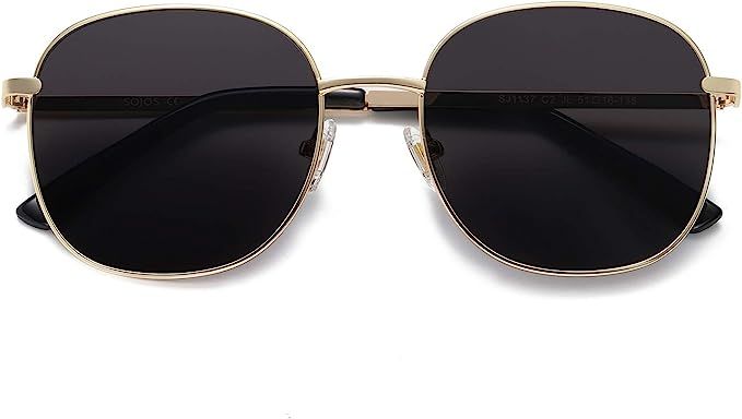 SOJOS Designer Women Sunglasses Stylish Flat Mirrored Sunnies Aurora SJ1137 | Amazon (US)