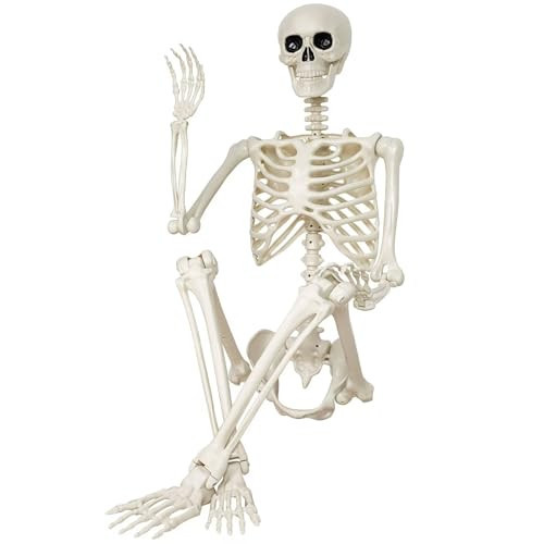 GCNBCNB Halloween Skeleton Decorations,35" Posable Human Skeleton Decorations for Halloween Party Decor, Haunted House Props Indoor Outdoor Decoration | Amazon (US)