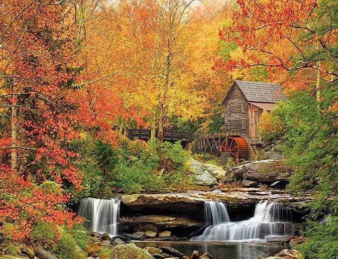 White Mountain Puzzles Old Grist Mill - 1000 Piece Jigsaw Puzzle | Amazon (US)