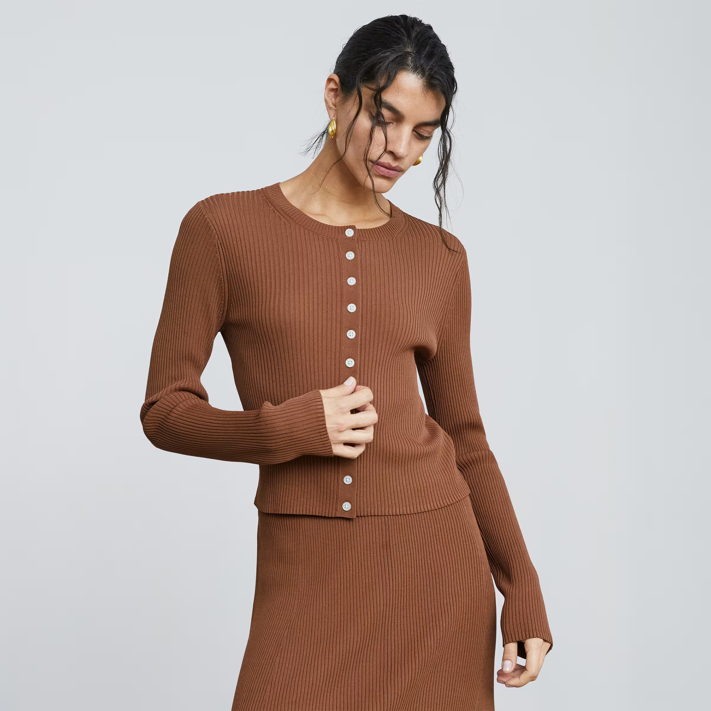 The Ribbed Cropped Cardigan | Everlane