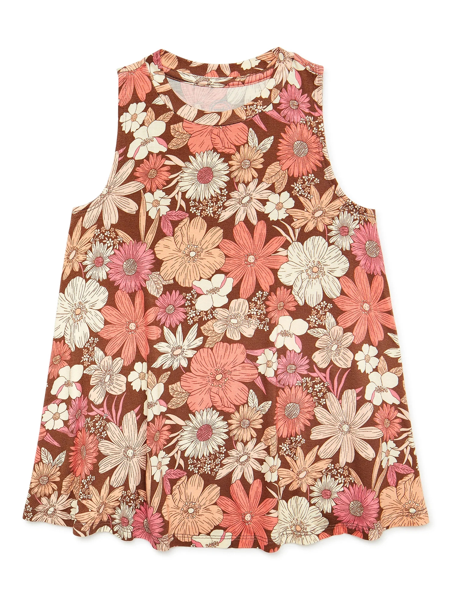 Wonder Nation Girls Sleeveless Swing Tank Top | Walmart (US)