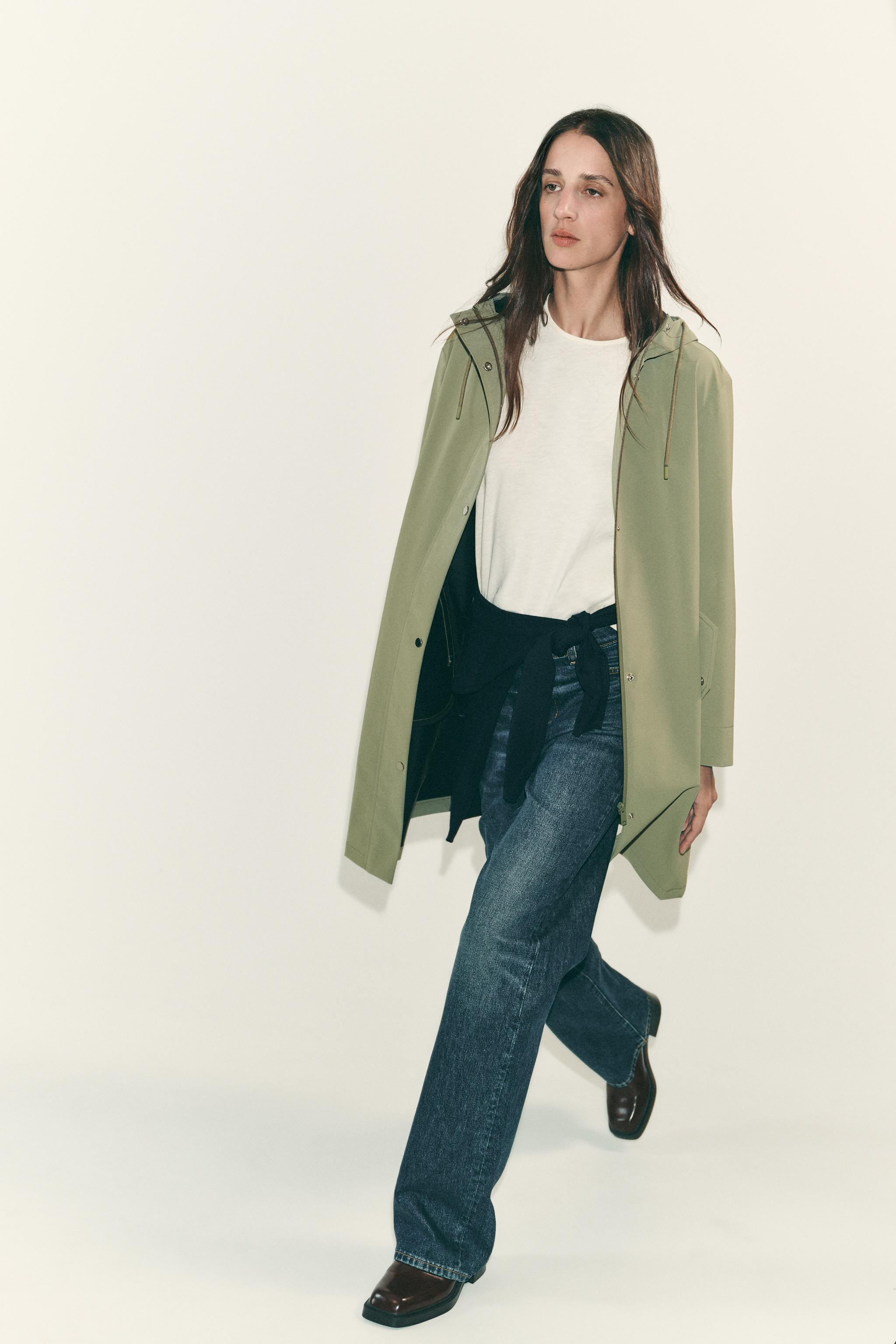 HOODED RUBBERIZED JACKET | Zara US