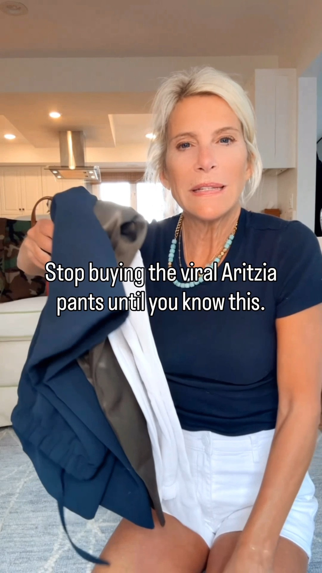 * I’m wearing an XS and they fit true to size.:-)

The viral Aritzia pants are worth the hype! I own them in three fabrics, and while they all have the same flattering, stretchy fit, each one has its own strengths. Crepe is my everyday go-to, the silky pair easily dresses up or down, and the linen blend gives you that breezy look without the heavy wrinkling of traditional linen. I’m 5’6” and can wear them with flats or heels.

👩‍💻 LTK PRO TIPS
❤️ Heart = Support my posts ;-)
🔖 Save = Get sale & restock alerts for the things you love!
📋 Lists = Keep favorites organized (List ideas: Christmas, Birthdays, and Vacations!)
📲 Share = Send lists and products to a friend (or your daughters like me).
💬 Comment = Ask me anything, and I’ll answer. ;-)

Aritzia Effortless Pants, crepe pants, silky pants, linen blend pants, navy trousers, white linen pants, elastic waist pants, drawstring trousers, travel outfit, workwear, elevated casual, capsule wardrobe, flattering pants, versatile wardrobe staples

#LTKOver40 #LTKTravel #LTKWorkwear