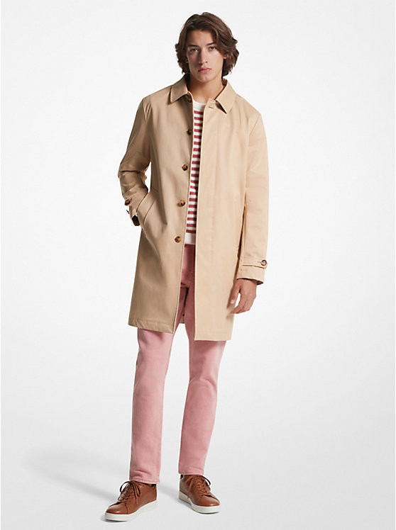Cotton Blend Balmacaan Coat | Michael Kors US