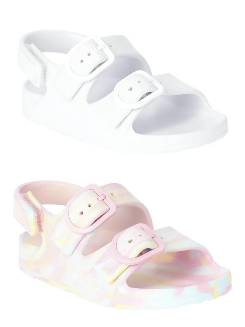 Wonder Nation Toddler Kids EVA Two Buckle Sandal, 2- Pack - Walmart.com | Walmart (US)