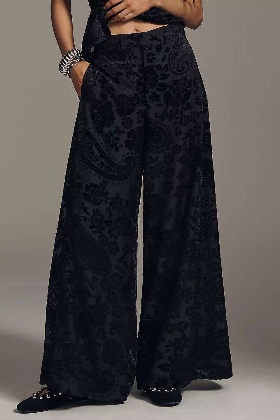 By Anthropologie Velvet Novelty Burnout Pants | Anthropologie (US)