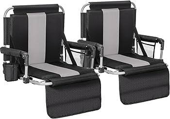 ALPHA CAMP Stadium Seat Chair for Bleachers with Back & Arm Rest | Amazon (US)