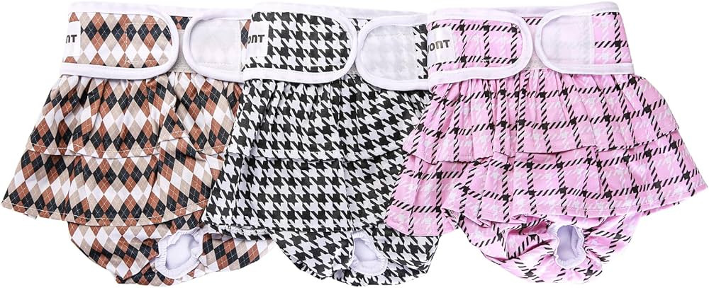 Avont 3 Pack Washable Dog Diapers Female (L/18-24), Reusable Dog Period Diapers Cover, Female Dog... | Amazon (US)