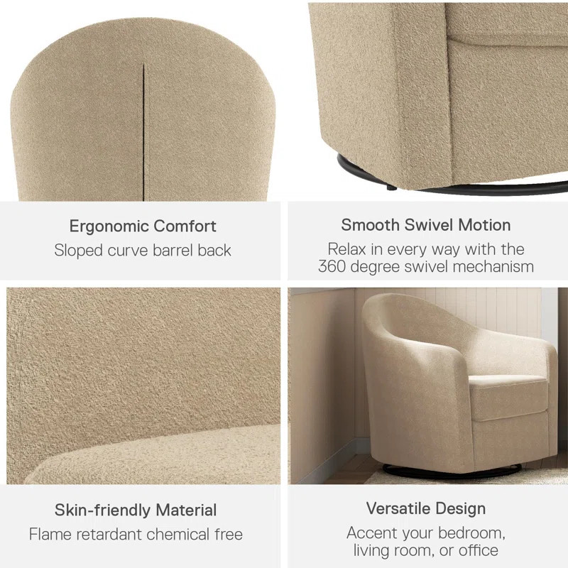Terrapin Curved Swivel Accent Chair | Wayfair North America