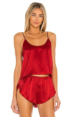 Journelle Celine Silk Cami in Scarlet from Revolve.com | Revolve Clothing (Global)