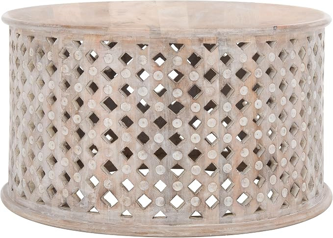 Safavieh Home Collection COF5301 Table, Burnt White | Amazon (US)