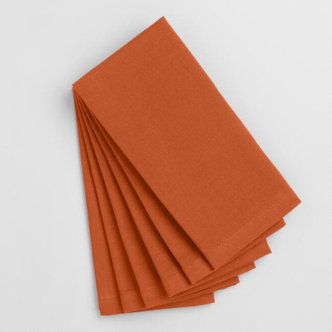 Flame Orange Buffet Napkins Set of 6 | World Market