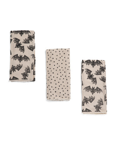 3pk Bat Waffle Kitchen Towels | TJ Maxx