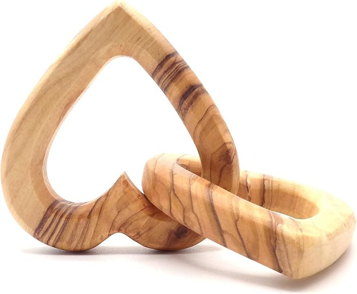 Dacaret Factory Interwind Olive Wood Hearts Joined Together, a Great Gift on Valentines, Engageme... | Amazon (US)