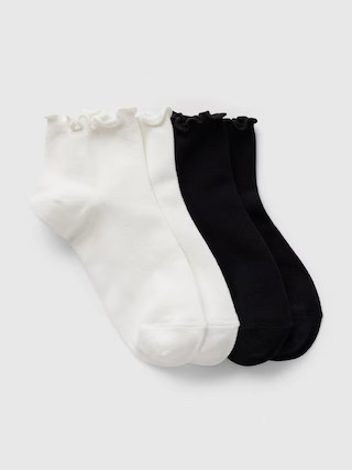 Ruffle-Trim Ankle Socks (2-Pack) | Gap (US)