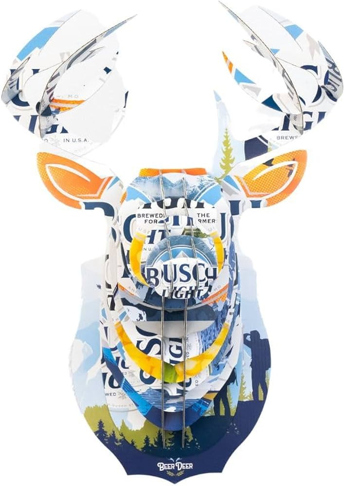 BEER DEER Busch Light Deer Head 3D Cardboard Mount Wall Art | Amazon (US)