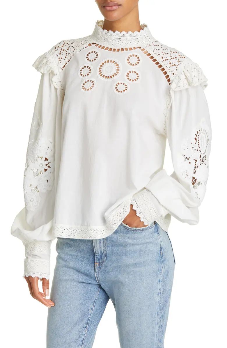 Romantic Embroidered Eyelet Blouse | Nordstrom