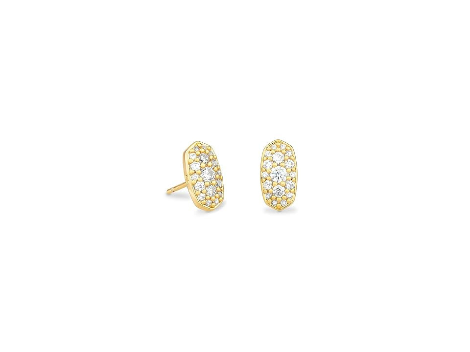 Kendra Scott Grayson Crystal Stud Women's Earring Women's Earring Gold/White Crystal | Zappos