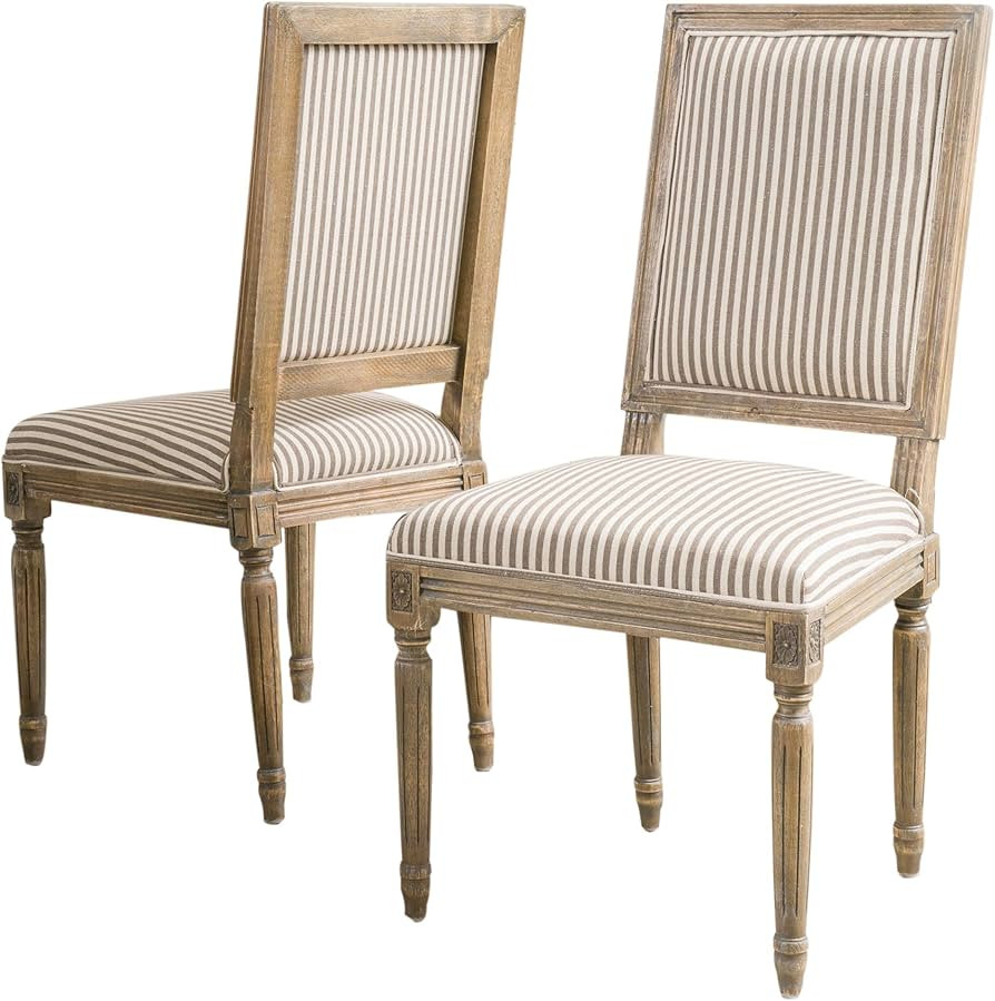 Christopher Knight Home Madison Weathered Oak Dining Chairs, 2-Pcs Set, Dark Coffee | Amazon (US)