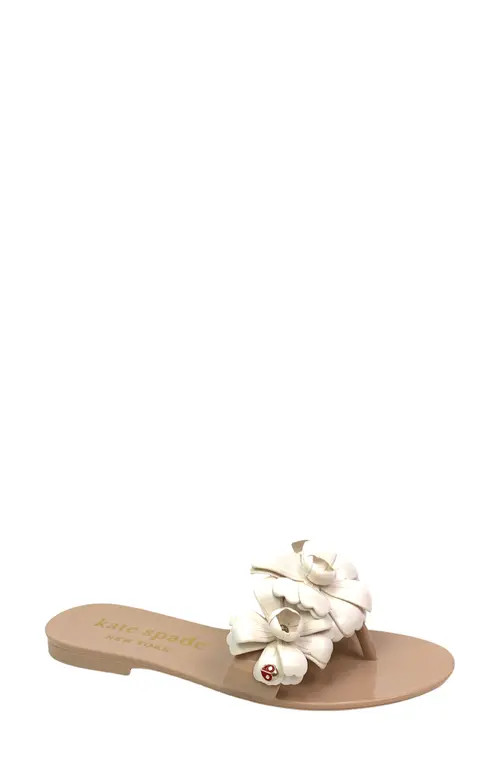 Kate Spade New York jaylee floral flip flop in Peach Shake/Cream at Nordstrom, Size 6 | Nordstrom