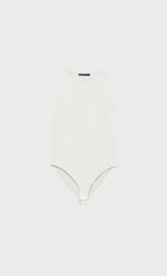 Polyamide halter neck bodysuit. - Women's fashion | Stradivarius United Kingdom | Stradivarius (UK)
