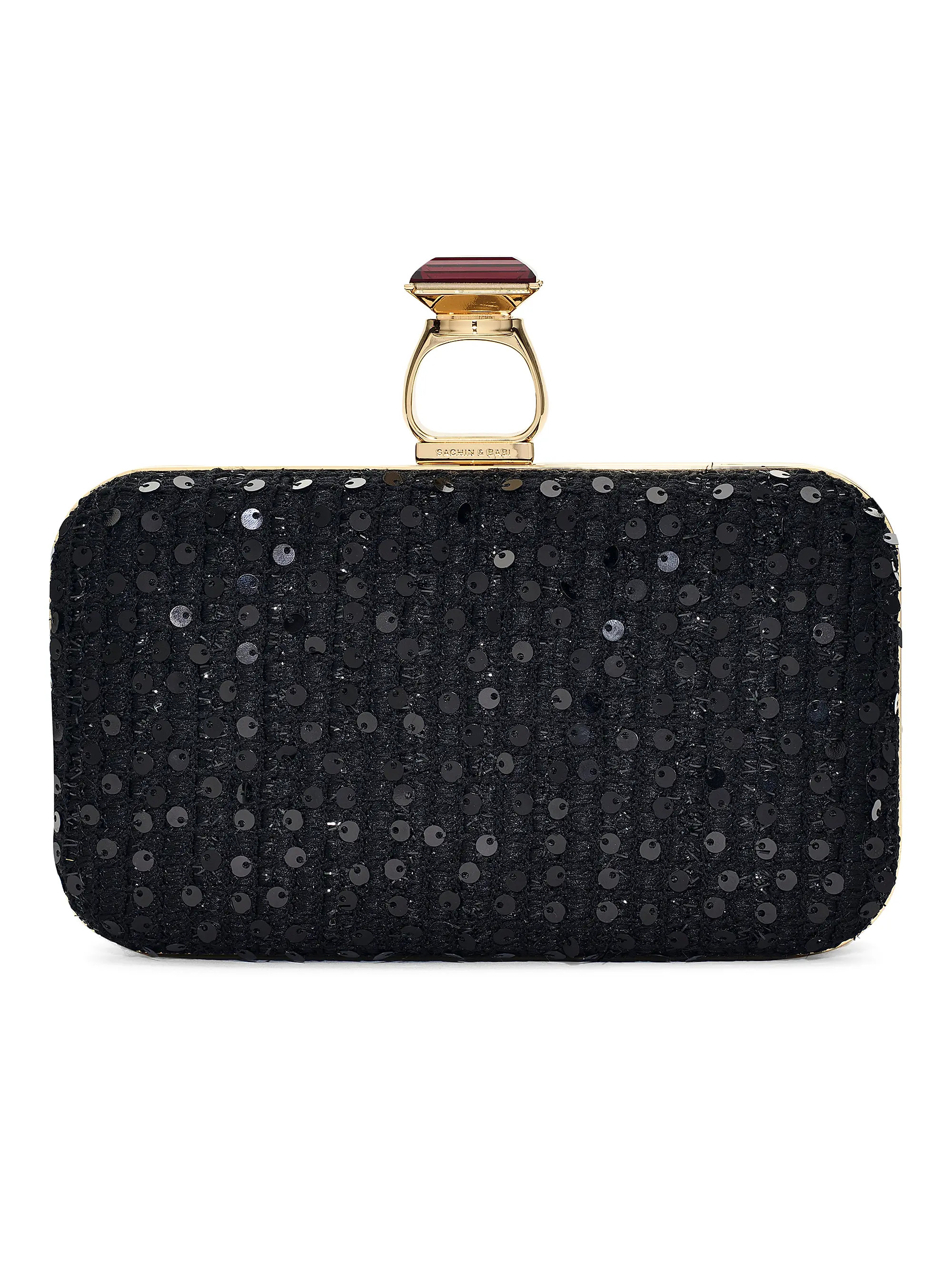 On The Rocks Sequin Tweed Clutch | Saks Fifth Avenue