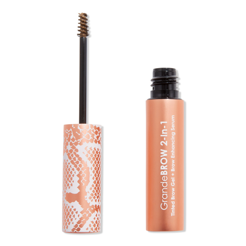 Grande Cosmetics Travel Size GrandeBROW 2-in-1 Tinted Brow Gel + Brow Enhancing Serum - Medium | Ulta