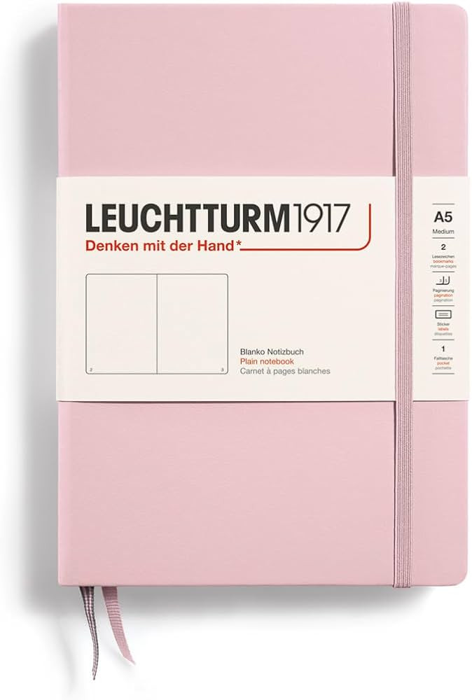 LEUCHTTURM1917 - Notebook Hardcover Medium A5-251 Numbered Pages for Writing and Journaling (Powd... | Amazon (US)