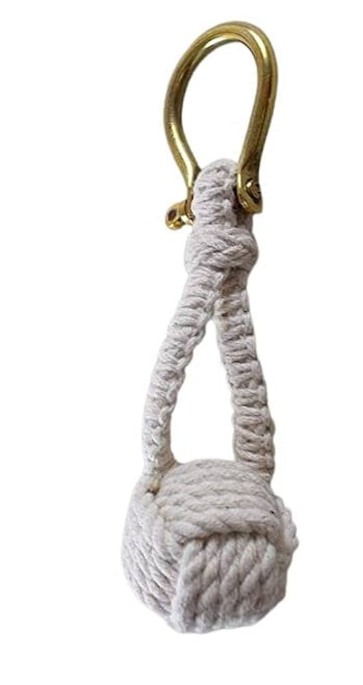 Nautical Knoted Jute Rope Decorative Key Chain - 1 Piece | Amazon (US)