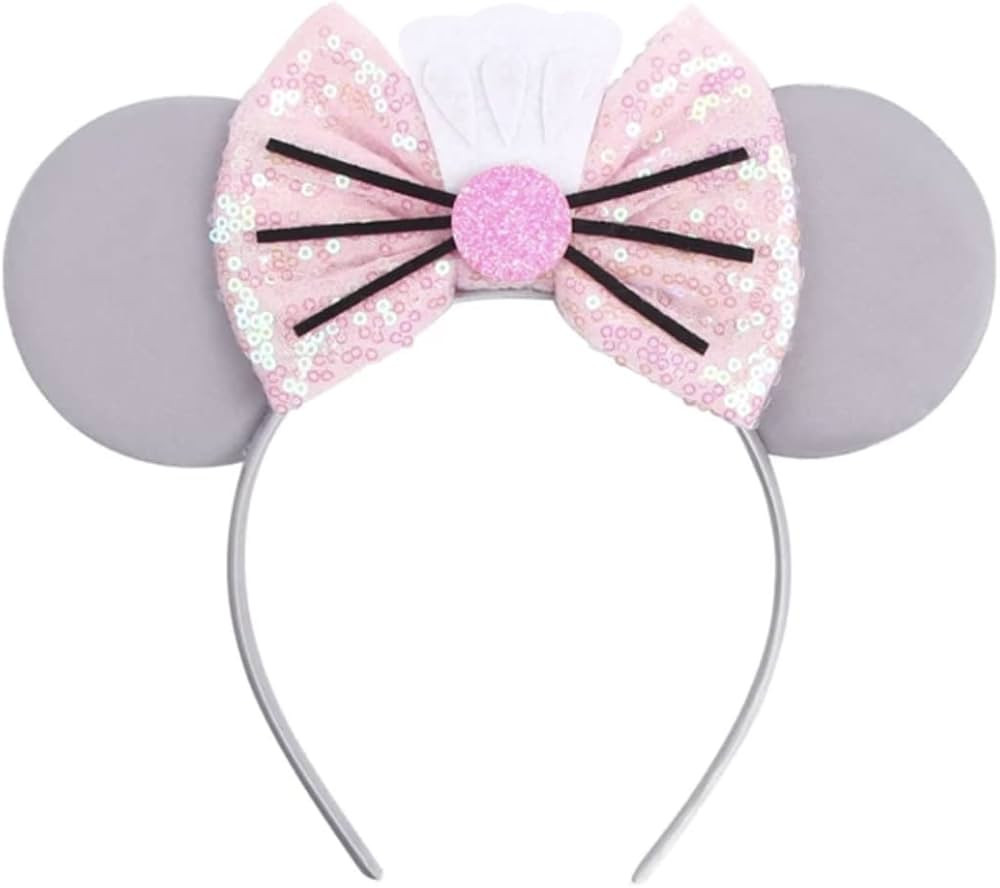 CLGIFT Ratatouille Epcot Minnie Ears,little chef ears, food snack Minnie Ears, Silver gold blue m... | Amazon (US)
