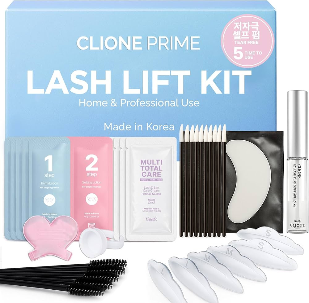 Korean Lash Lift Kit - 5 Sets At Home Eyelash Perm Kit with Upgraded Glue, Eyelash Lift, DIY Lash... | Amazon (US)