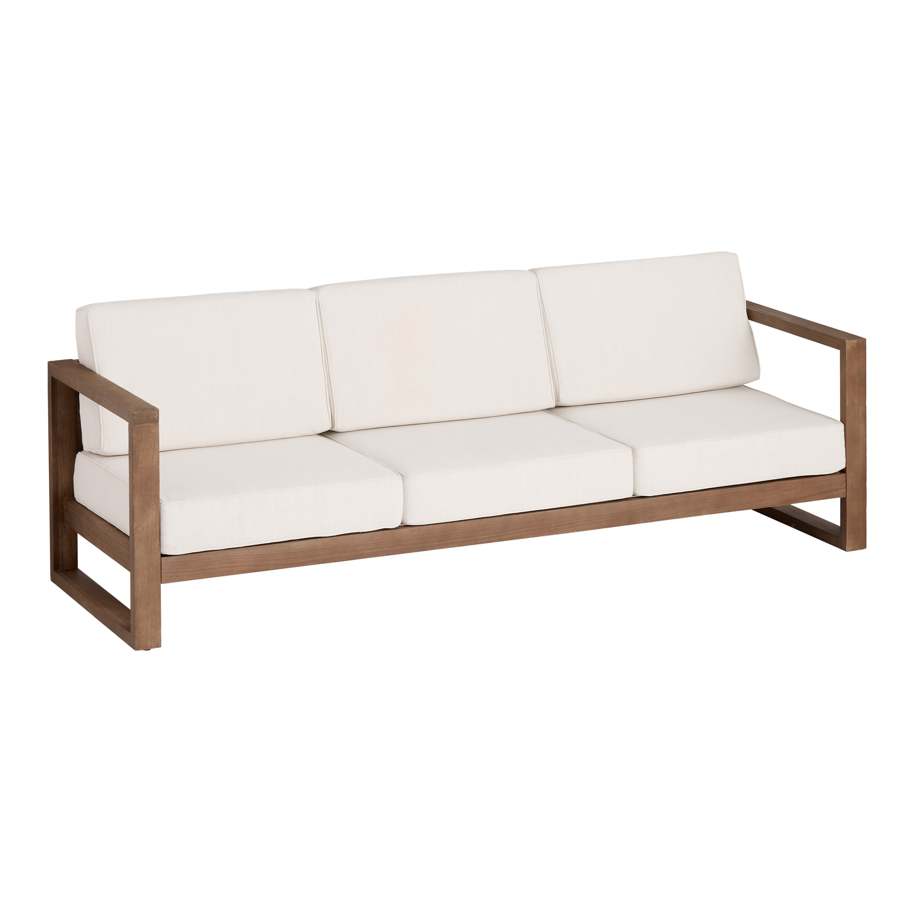 Segovia Light Brown Eucalyptus Outdoor Couch | World Market
