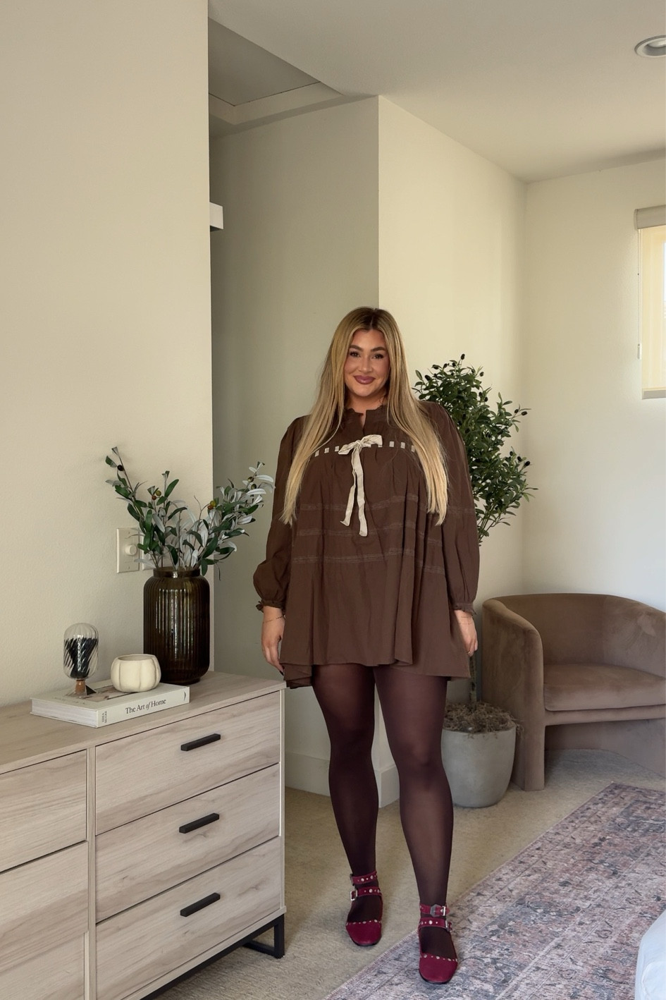 from free people! wearing a large in this dress 🤎✨

#LTKStyleTip #LTKSeasonal #LTKMidsize