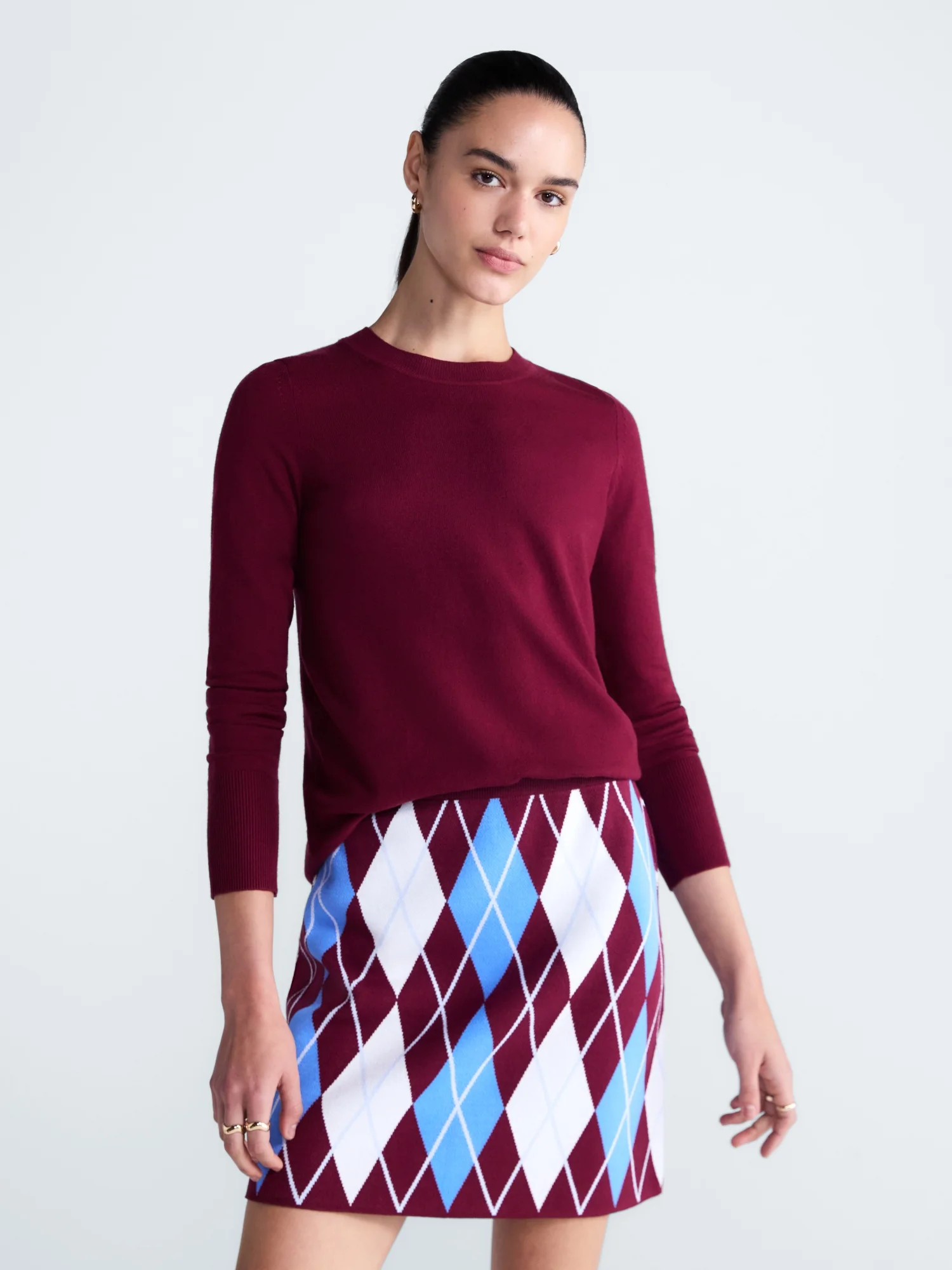 Free Assembly Women's and Women's Plus Cozy Yarn Crewneck Sweater, Midweight, Sizes XS-4X - Walmart.com | Walmart (US)