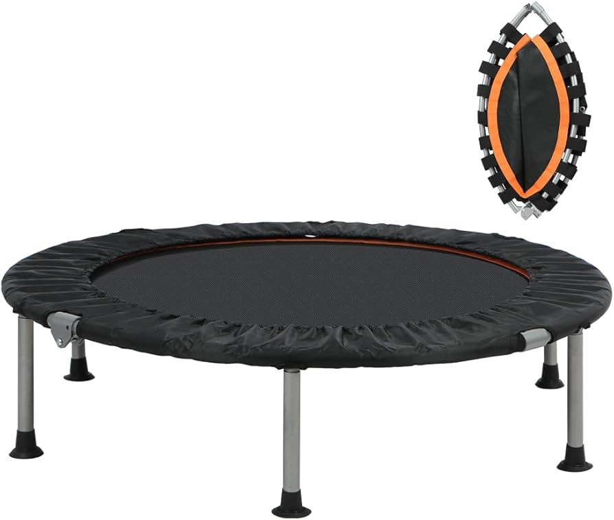 Panana Foldable Mini Fitness Trampoline, Rebounder Home Gym Cardio Trampoline for Adults, Heavy D... | Amazon (UK)
