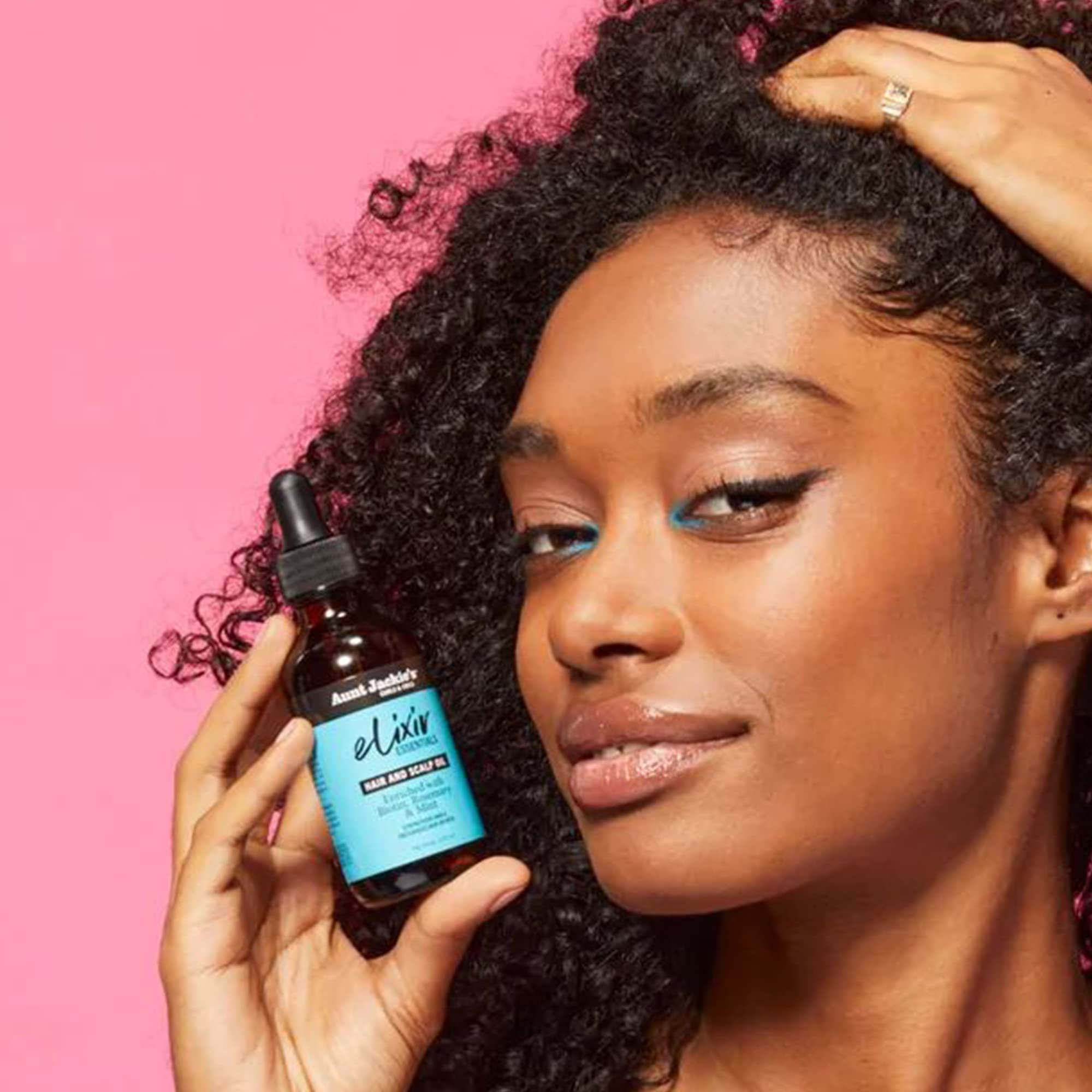 Aunt Jackie's Elixir Essentials Hair & Scalp Oil Enriched with Biotin, Rosemary & Mint, Nourishes... | Amazon (US)