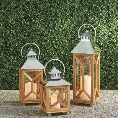 Tucker Teak Lantern | Frontgate