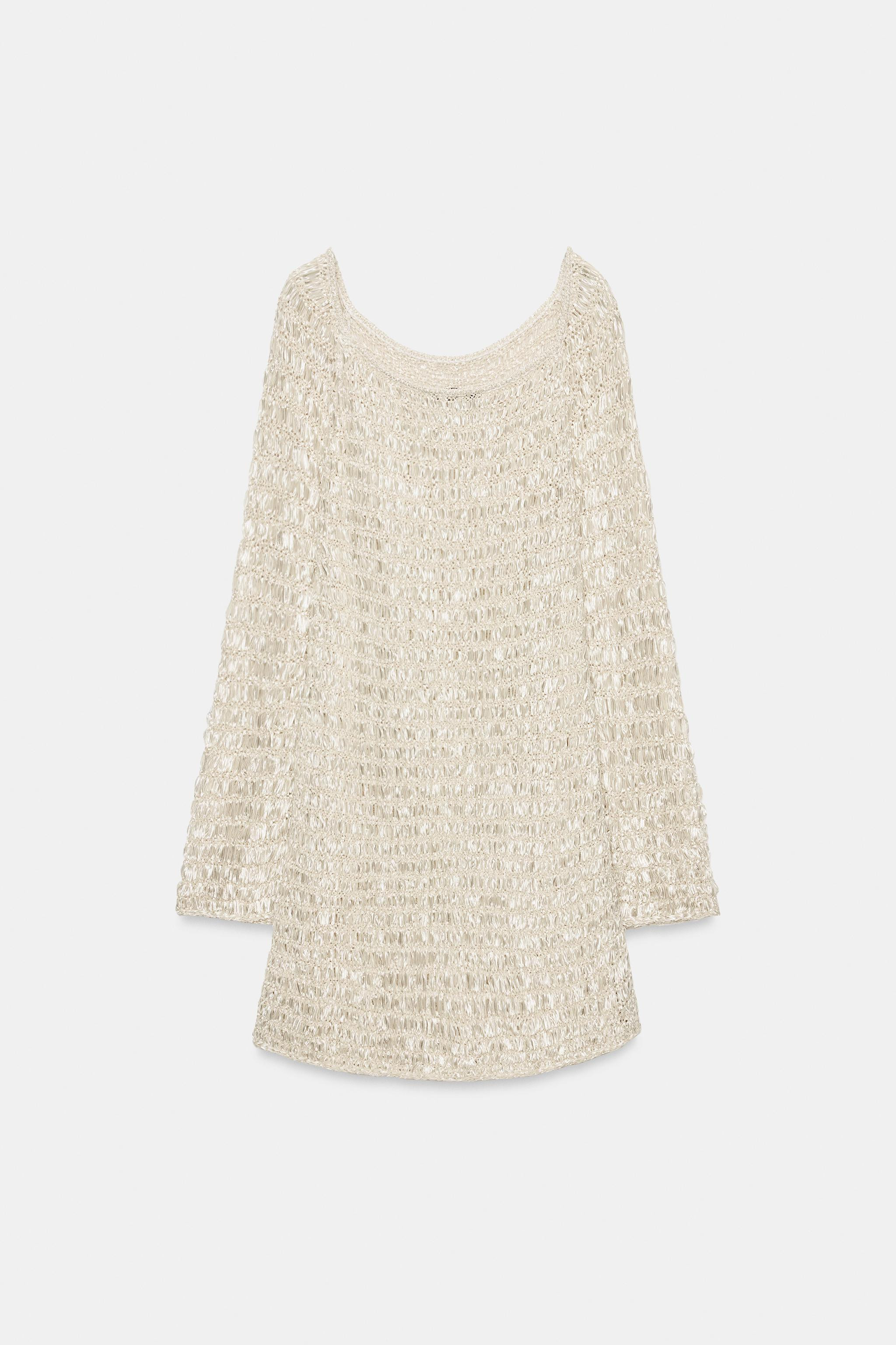 Model height: 180 cmBoat neck dress with long sleeves. | Zara IT