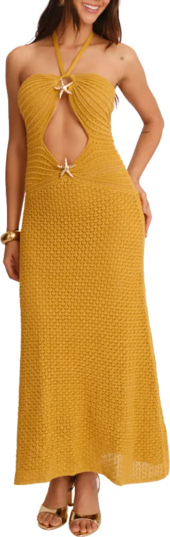 Capittana Zully Metallic Cutout Maxi Cover-Up Sundress | Nordstrom | Nordstrom