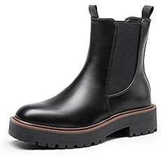 DREAM PAIRS Women's Chelsea Ankle Boots Square Toe Fashion Low Heel Lug Sole Platform Fall Bootie... | Amazon (US)